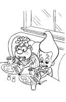 Jimmy Neutron kleurplaat 1